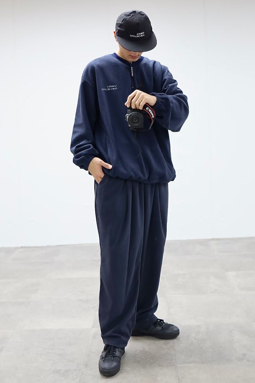 S.F.C 25FW SPOT エスエフシー FLEECE BASEBALL HALF ZIP JACKET(SFCFW25J01SP)Navy☆12月20日(土)発売！