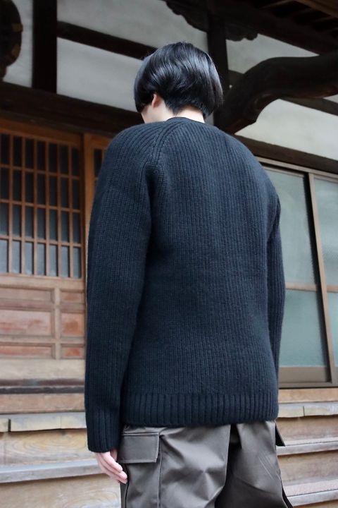 A.PRESSE Fisherman Cardigan Sweater(21AAP-03-02M)BLACK style