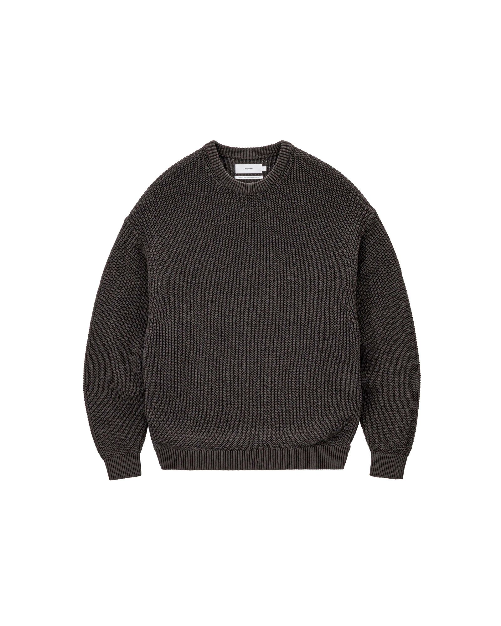 グラフペーパー26SS Coiled Wool Nylon Crew Neck Knit(GM261-80433)CHARCOAL☆2月28日(土)発売！