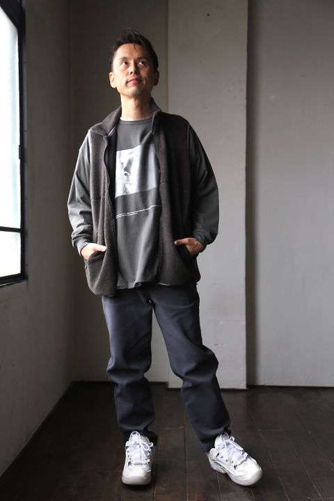 Graphpaper Poet Meets Dubwise for GP Jersey L/S Tee "SUN"GRAY style.2020.11.7.