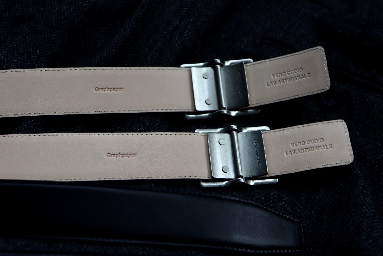 Graphpaper - グラフペーパー23SS Holeless Leather Classic Belt