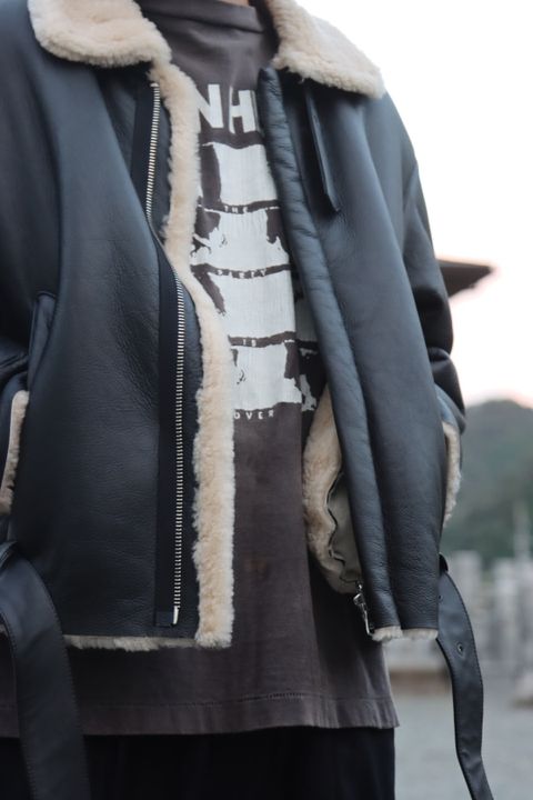 YOKE DETACHABLE COLLAR BOMBER JACKET style.2021.10.17.