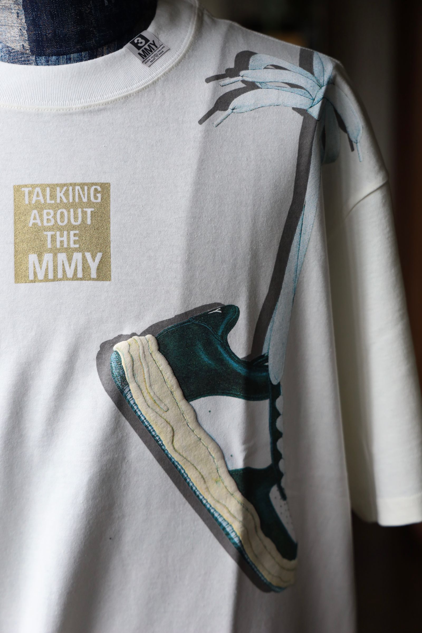 トーキングアバウト ジ アブストラクション 25SS HANG ON SHOULDER T-SHIRT(NPT-MMYT-002)WHITE