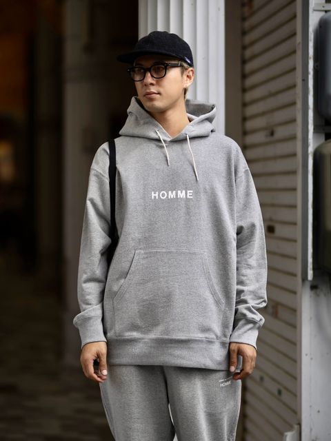 コムデギャルソンオム  26FW HOMMEプリントパーカー(HR-T105-051)T.GRAY☆10月2日(金)発売！