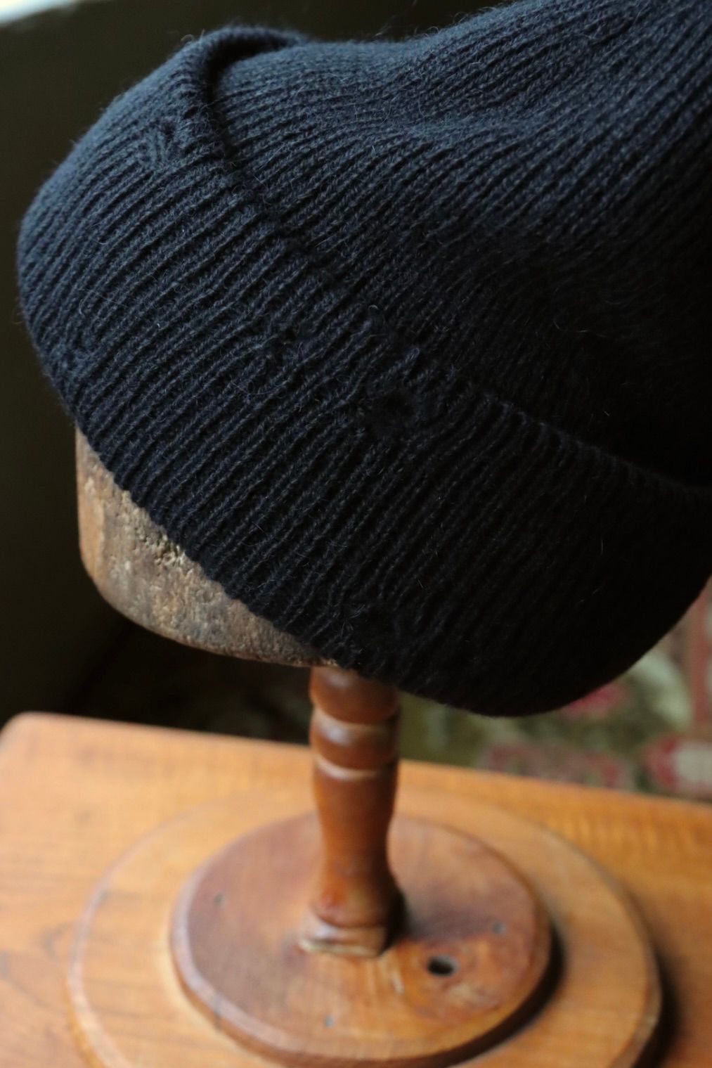 ワイズフォーメン DAMAGED KNIT CAP (ML-H01-160)BLACK☆新作発売！