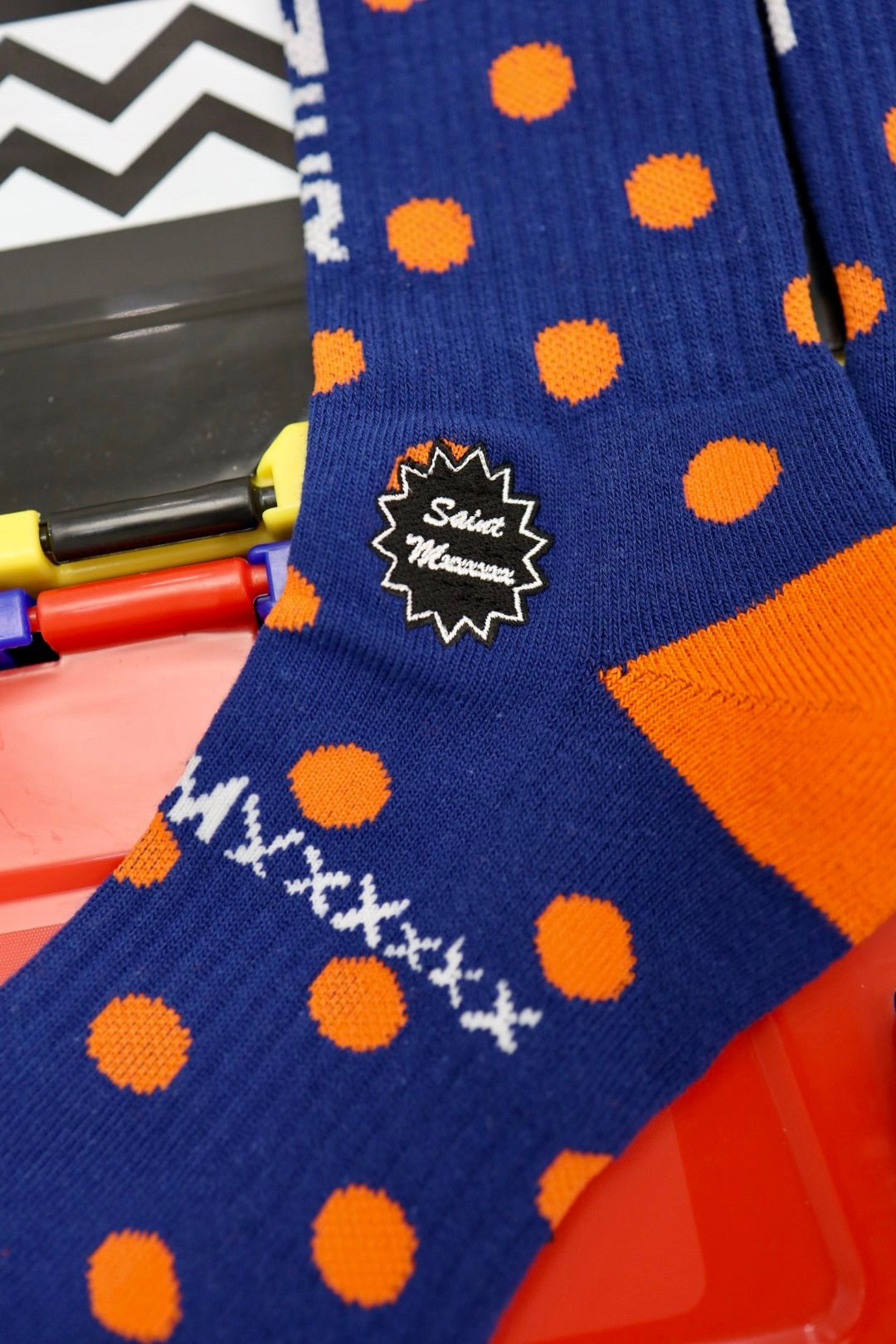 セントマイケル 26SS DOT SOCKS(SM-MK8-0000-102)NAVY★1月10日(土)発売！