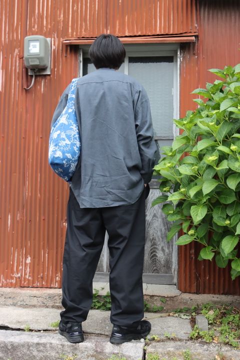 Graphpaper Linen L/S Oversized Band Collar Shirt style.2022.5.20