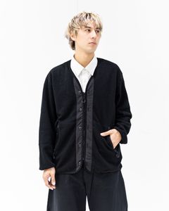 コムデギャルソンオム26SS 綿度詰カノコジップアップカーディガン(HQ-T009-051)BLACK☆3月6日(金)発売！