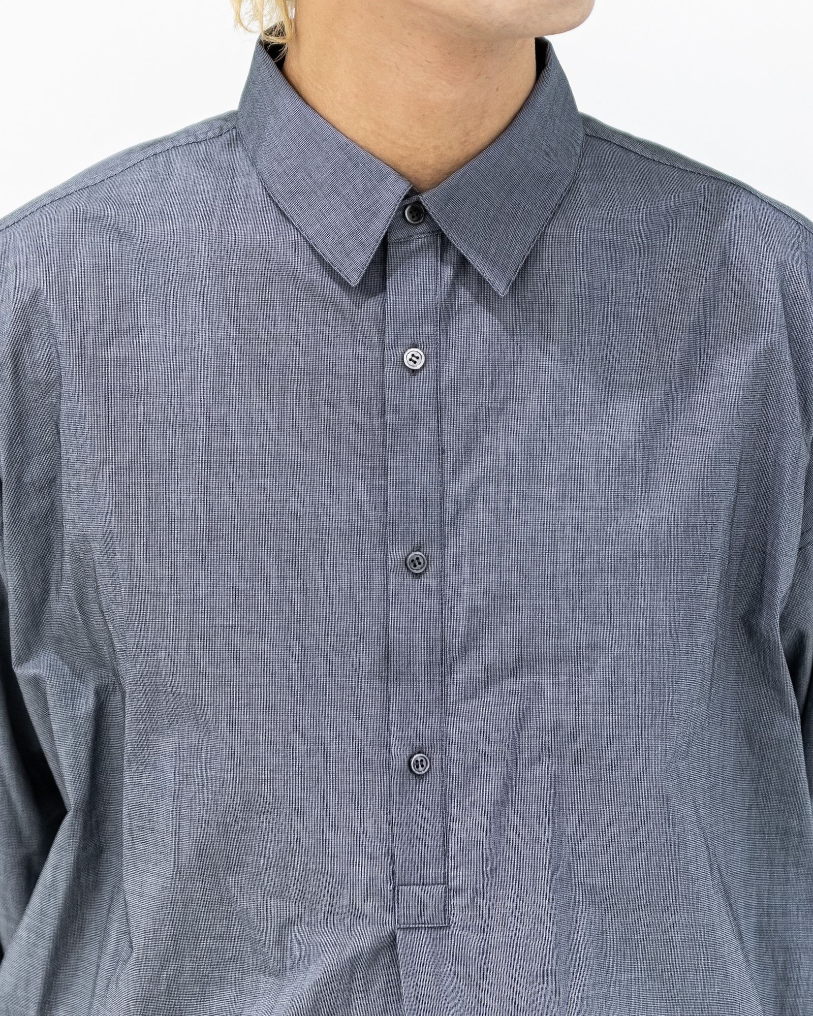 グラフペーパー 26SS Seersucker Pullover Shirt(GU261-50445)GRAY☆4月4日(土)発売！