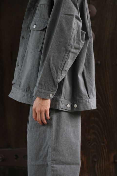 Graphpaper Colorfast Denim Blouson&Colorfast Denim Two Tuck Pants"GRAY"Style.2020.11.13.