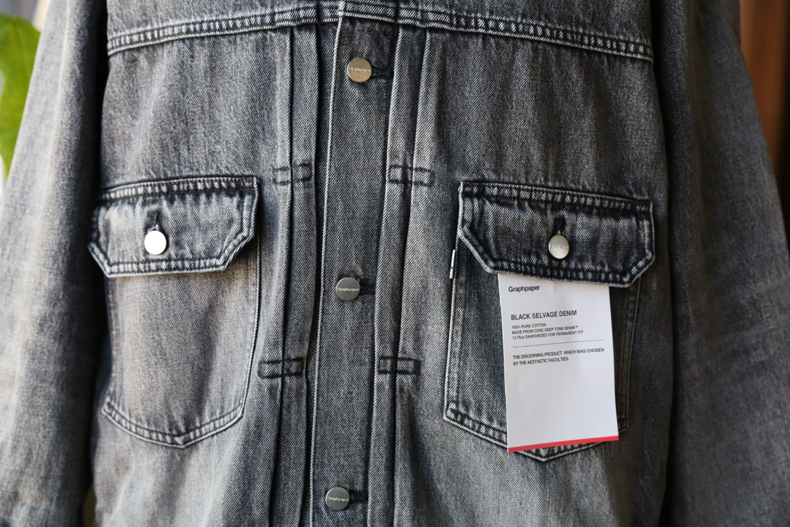 グラフペーパー Selvage Denim Jacket(GU253-20054LB)BLACK_LIGHT FADE