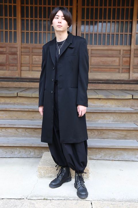 Yohji Yamamoto タキシードドクタージャケット"W-ロングJKTプリントB"style.2020.8.9.