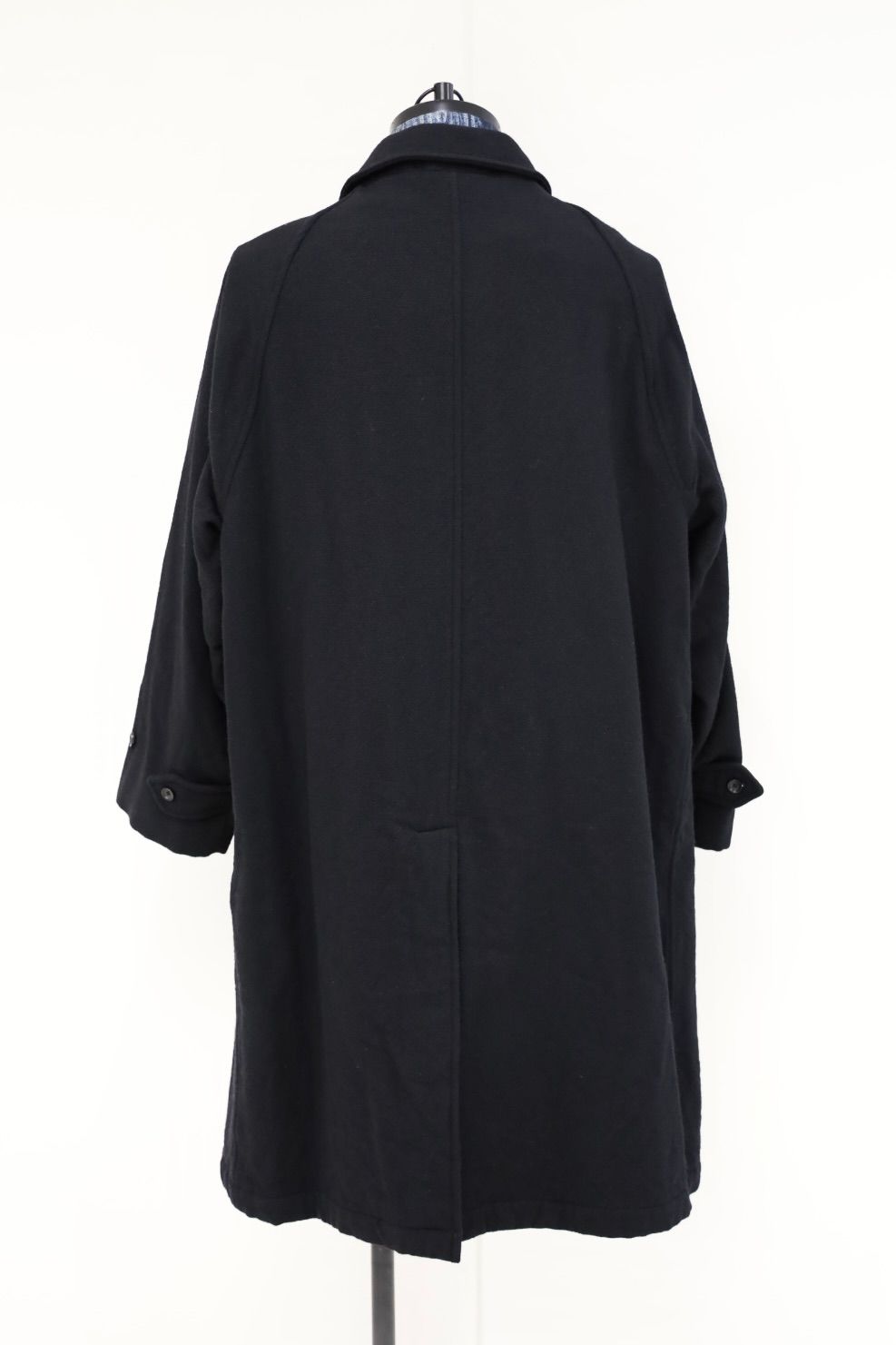 blurhms ブラームス Classic Wool Balmacaan Coat(BHS25F009)BlackNavy☆新作発売！