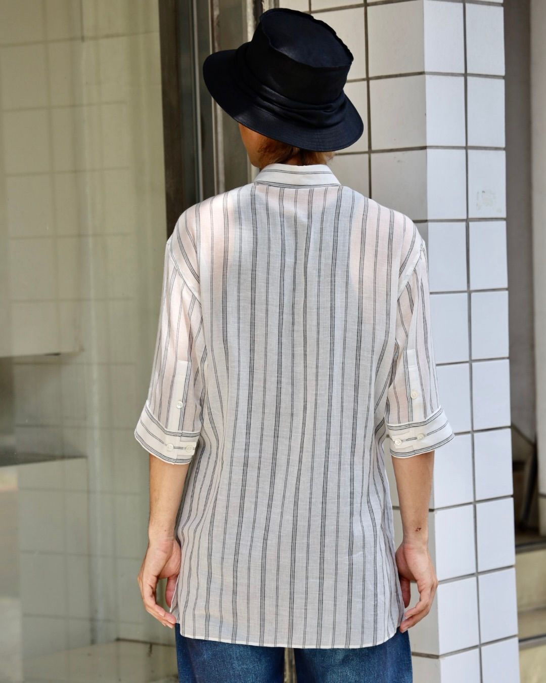 Yohji Yamamoto シアーストライプ レギュラーカラーシャツ PICKUP STYLE!