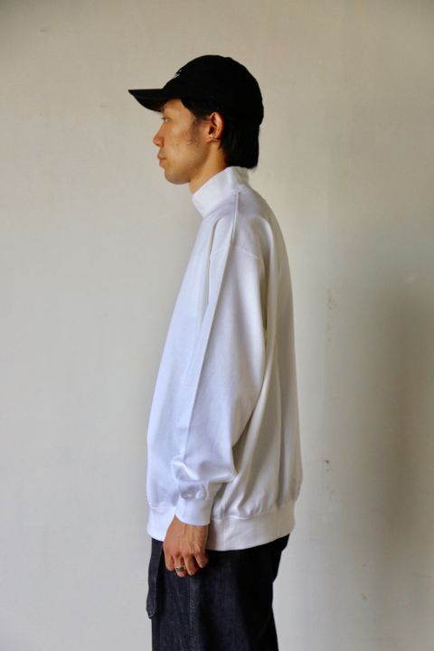 Graphpaper Heavy Weight Mock Neck Hem Rib Tee"WHITE"Style.2020.8.29.