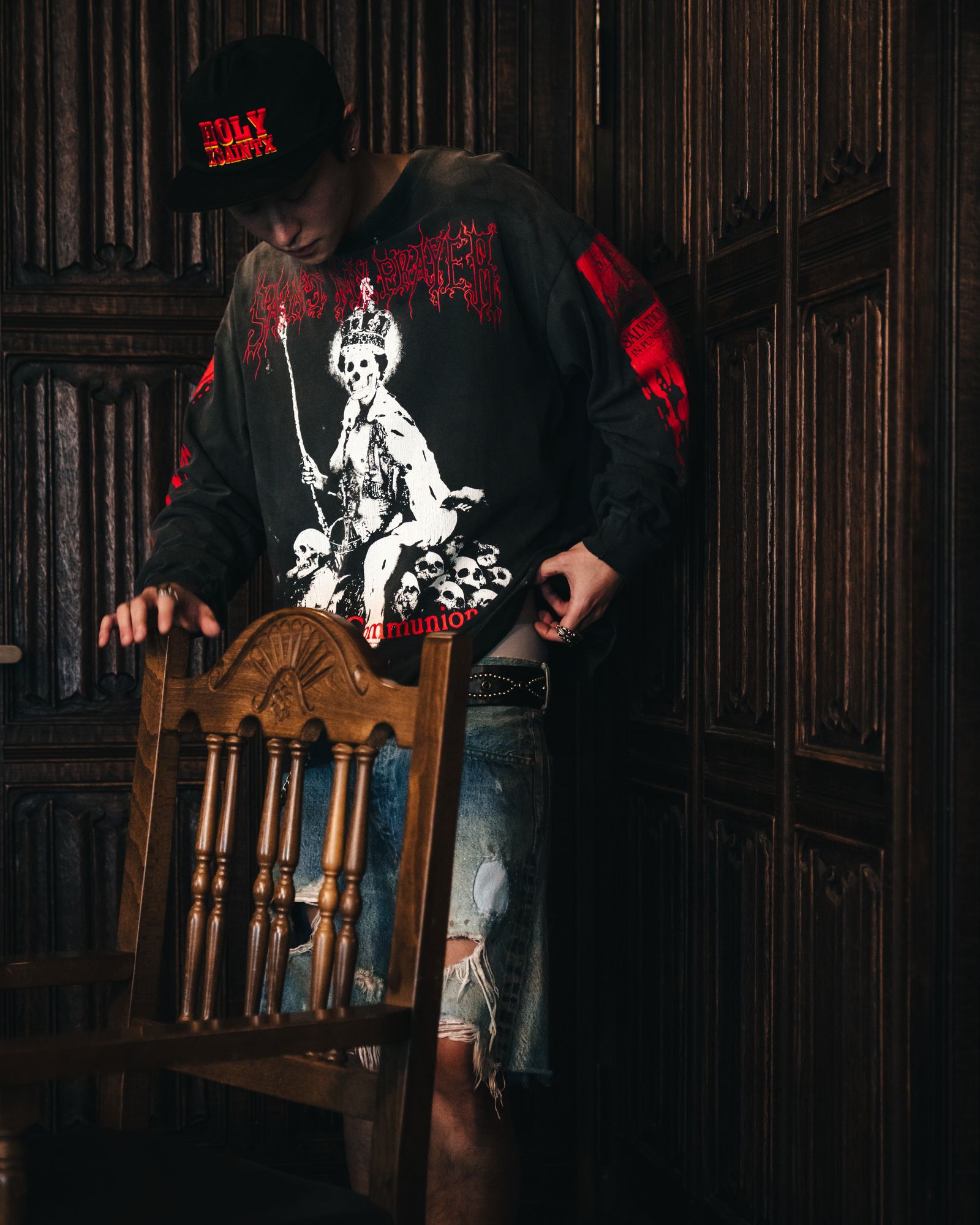 セントマイケル Tシャツ SAINT IS A KISS LS TEE(SM-HR1-0000-028)BLACK★9月13日(土)発売！
