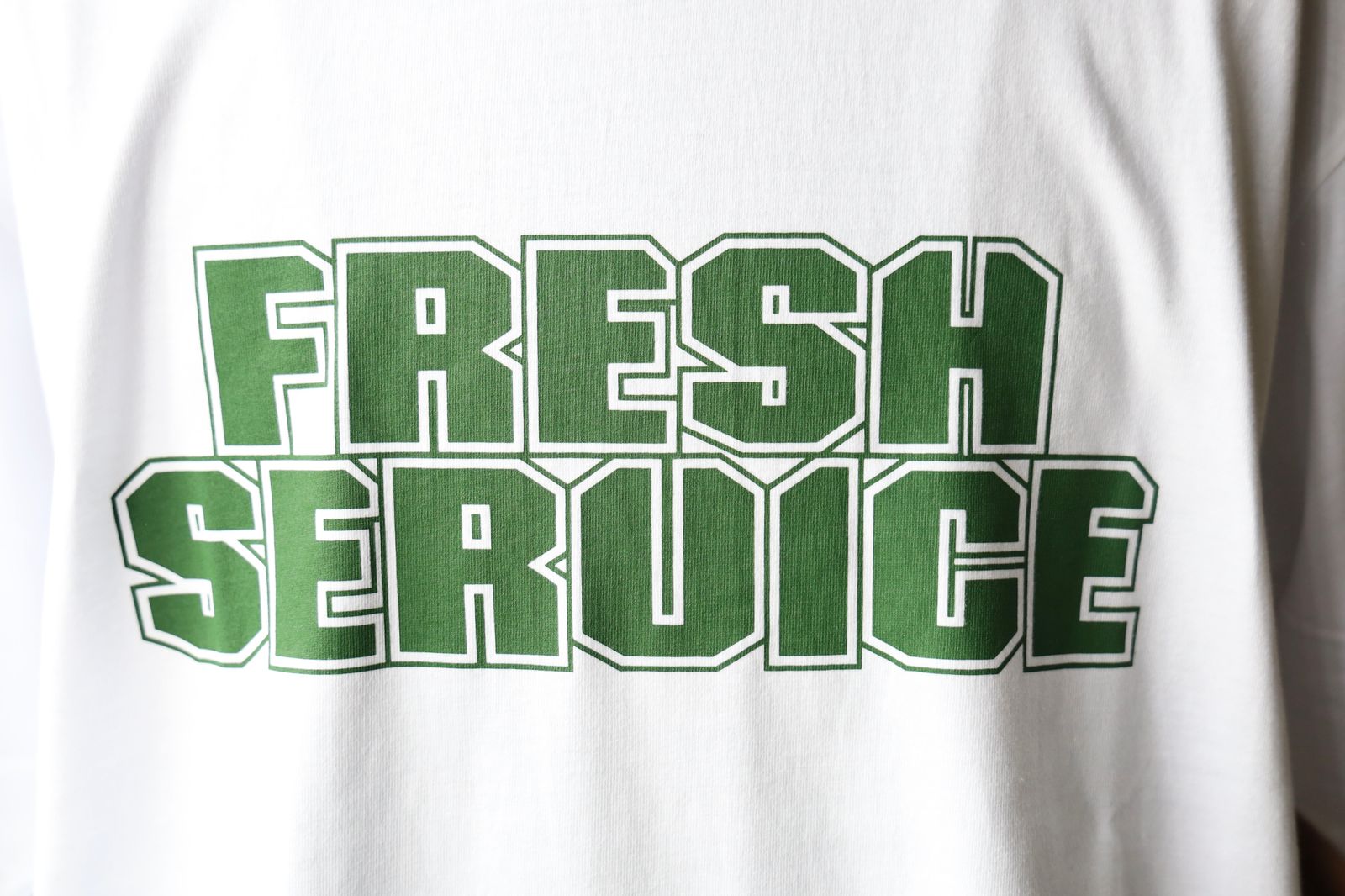 フレッシュサービスCORPORATE PRINTED S/S TEE “MS”(WHITE)
