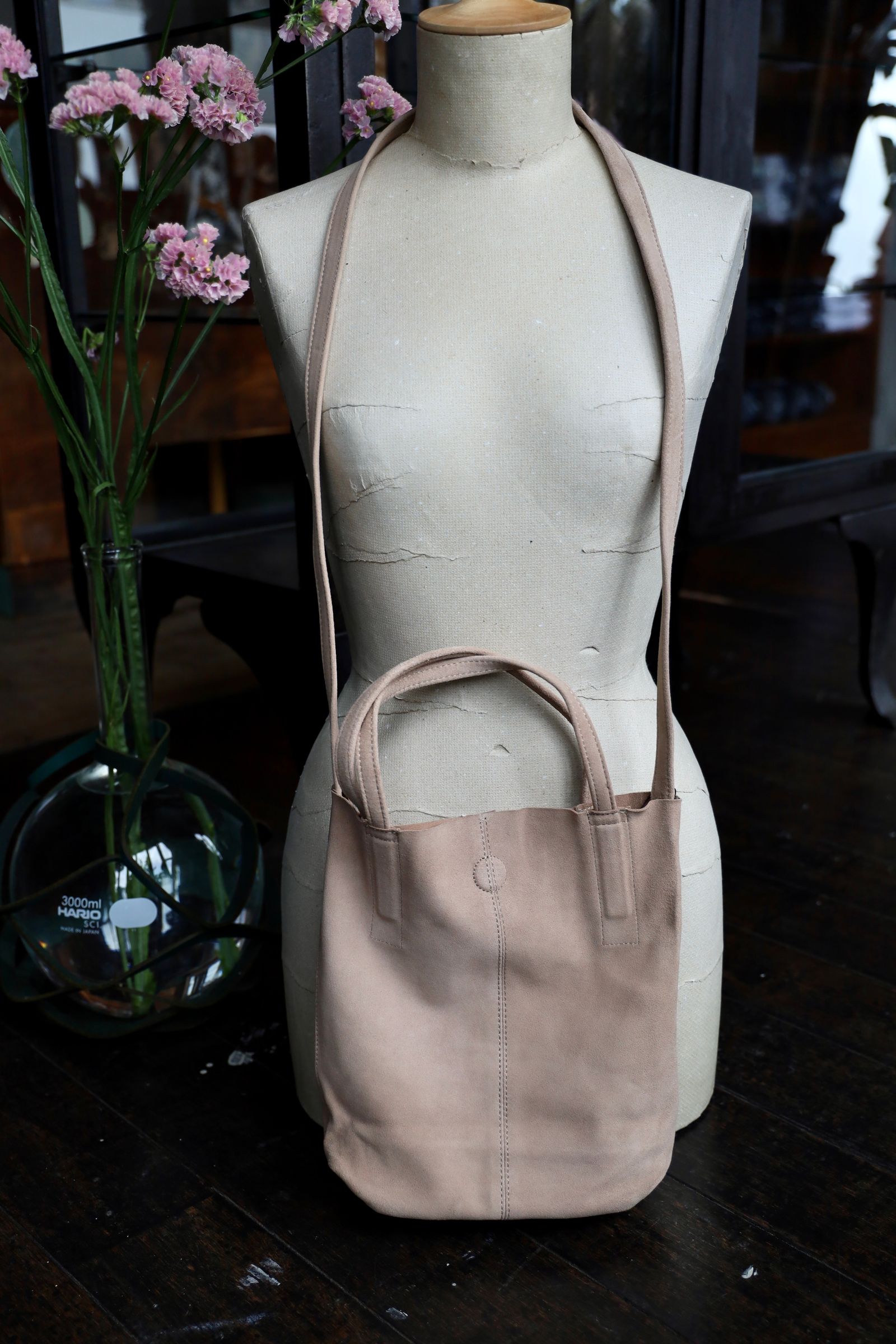Morphee / モルフェトートバッグ 2WAY SMALL TOTE(LONG)OIL SUEDE GREGE