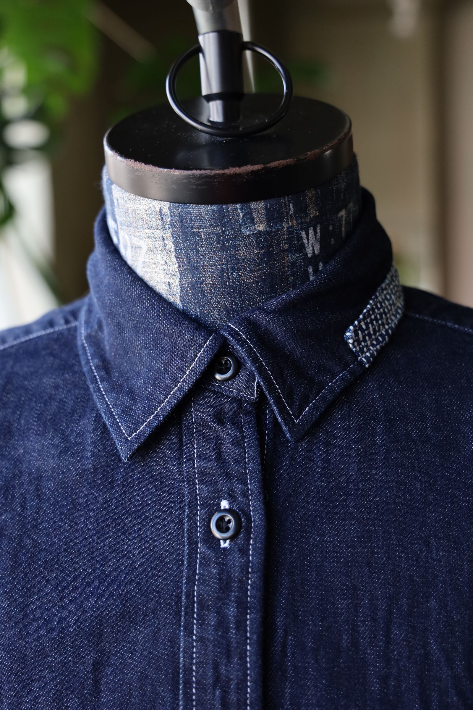 ファンダメンタル デニムシャツ<WOMENS FIT> DENIM SHIRT RINSE(FA25/SH11WR)INDIGO