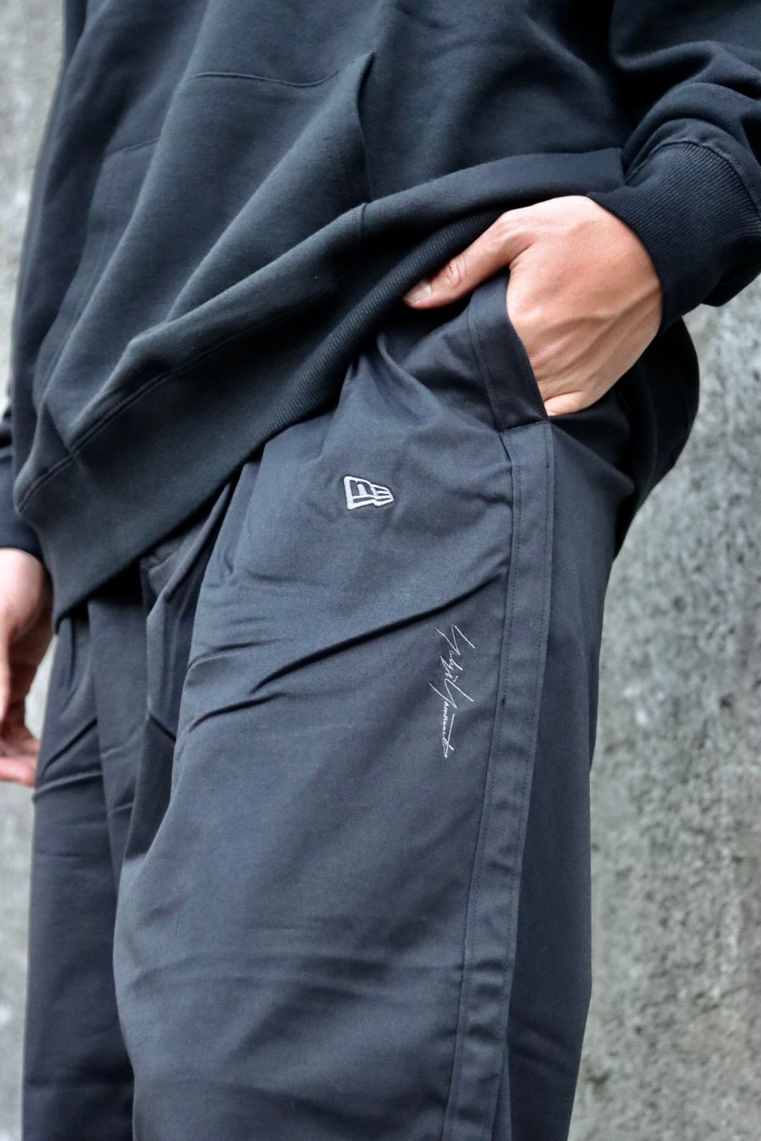 Yohji Yamamoto×NEWERA 裏毛オーバーサイズドプルオーバー