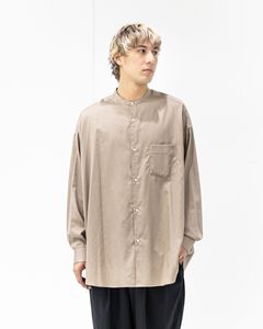グラフペーパー26SS Silicon Poplin Oversized Band Collar Shirt(GM261-50181)TAUPE☆2月28日(土)発売！