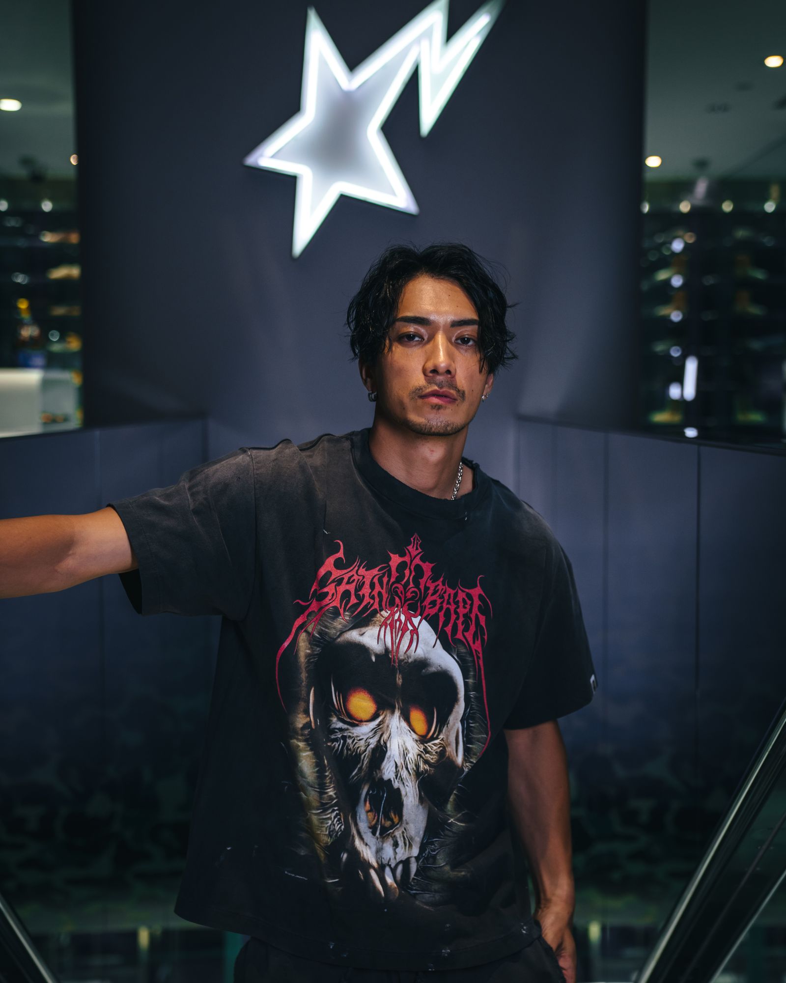 セントマイケル Tシャツ SAINT BAPE_SS TEE(SM-HR1-0000-C37)BLACK★8月23日(土)発売！
