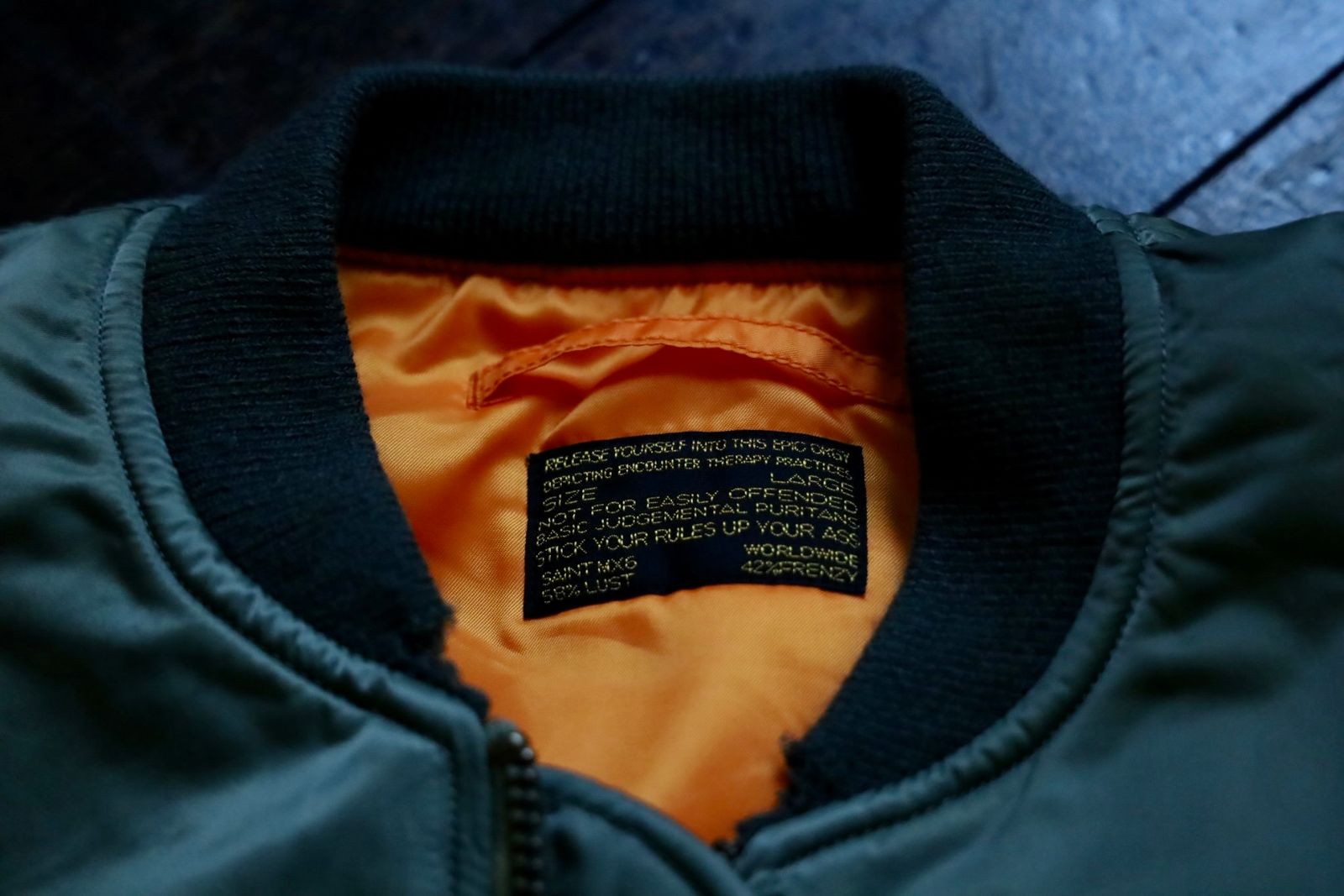 セントマイケル24AW DAMEGE MA-1 (SM-YS1-0000-064)KHAKI