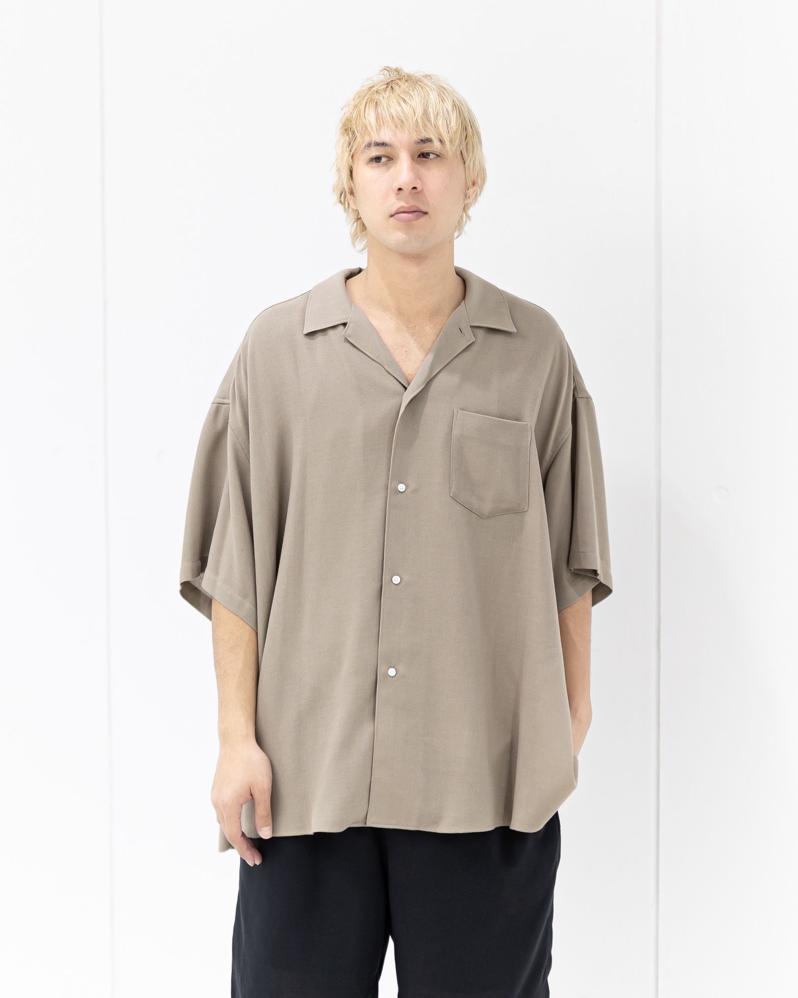 Graphpaper Viscose Viyella S/S Sleeping Shirt (TAUPE)新作発売！