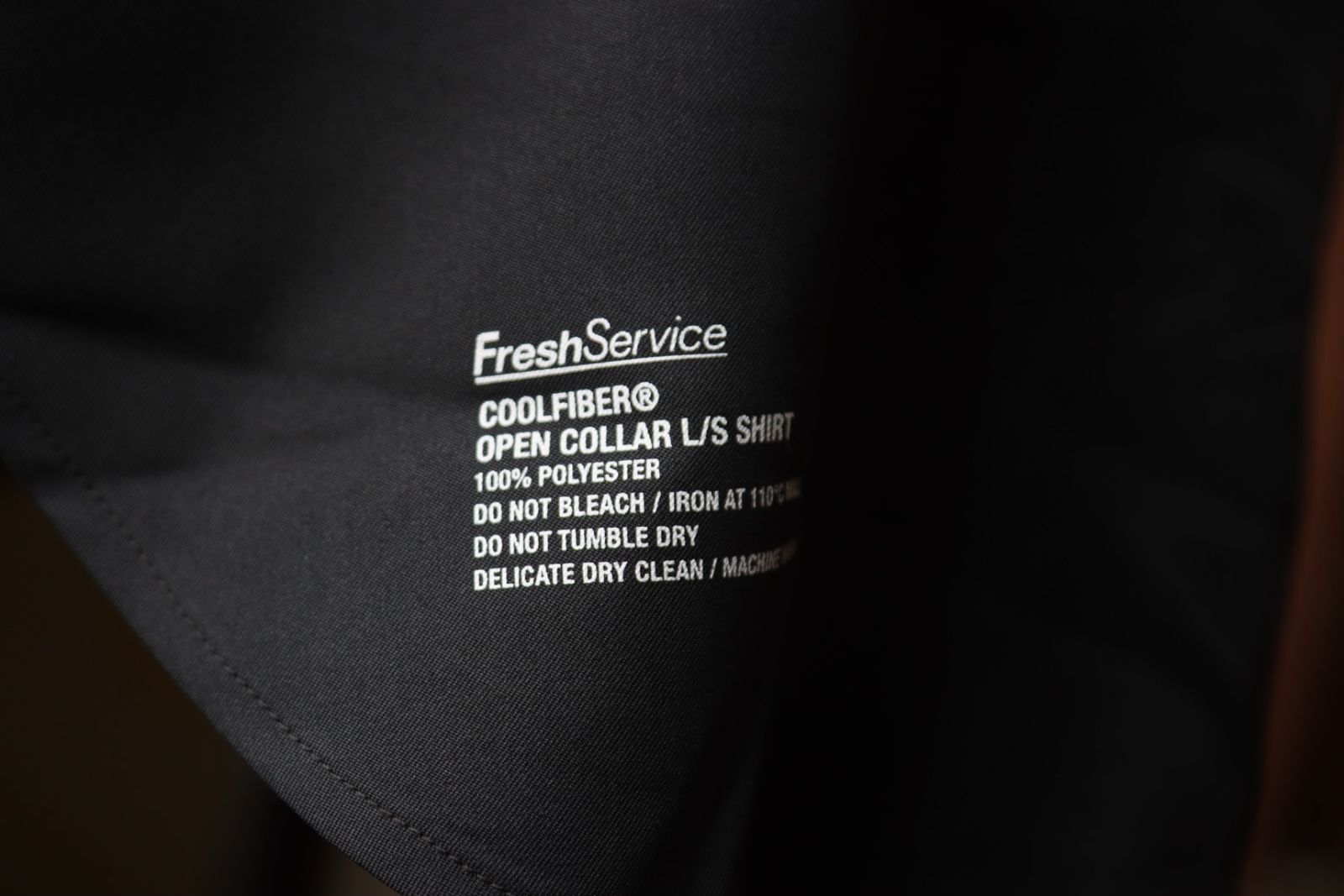 フレッシュサービス25SS COOLFIBER OPEN COLLAR L/S SHIRT(FSC251-50133)BLACK