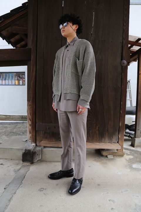 YOKE 5G CONNECTING RIB CARDIGAN(YK21SS0223S) style. 2021.03.07.