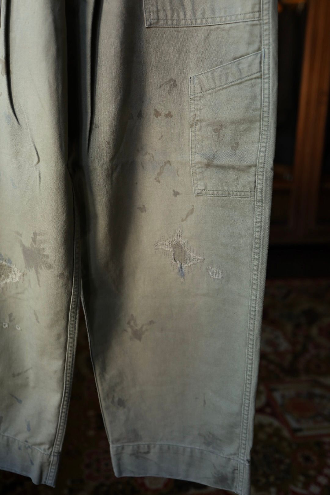BOW WOW 25FWバウワウ REPAIRED USAF MECHANIC PANTS(BW252-RUMP) AGED SAGE GREEN★10月25日(土)発売!