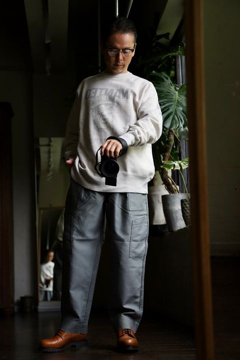 LASTMAN 24AW ラストマン大久保篤志 PRINTED CREW NECK "WANTED"スタイル