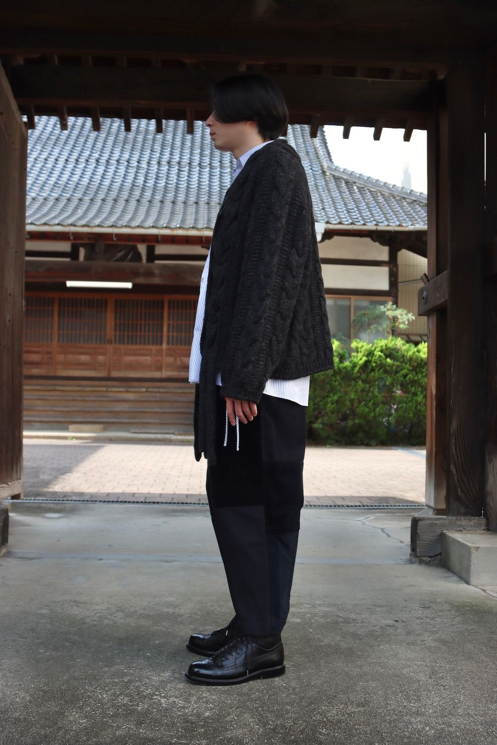 YOKE HAND KNITTING CABLE CARDIGAN(YK21AW0289S) style.2021.10.9.