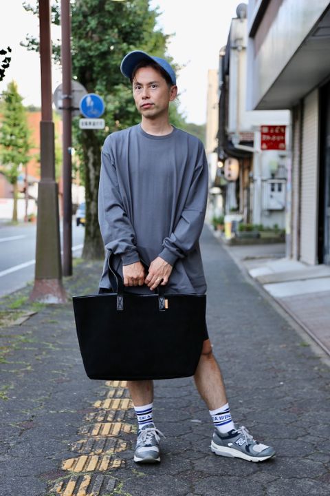 Graphpaper L/S Oversized Tee"GRAY"style.2020.8.28.