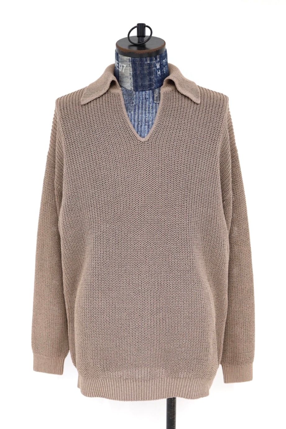 グラフペーパー26SS Coiled Wool Nylon Skipper Knit(GM261-80435)TAUPE☆2月28日(土)発売！