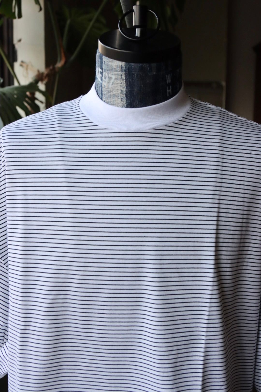 イズネス24SS BALLOON BORDER SHORT SLEEVE T-SHIRT (31SSSH05-3)WHITE×NAVY BORDER