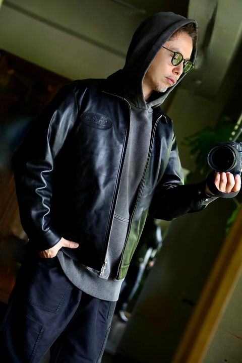 LASTMAN 24AW ラストマン大久保篤志 PRINTED HOODIE "ANGEL"スタイル
