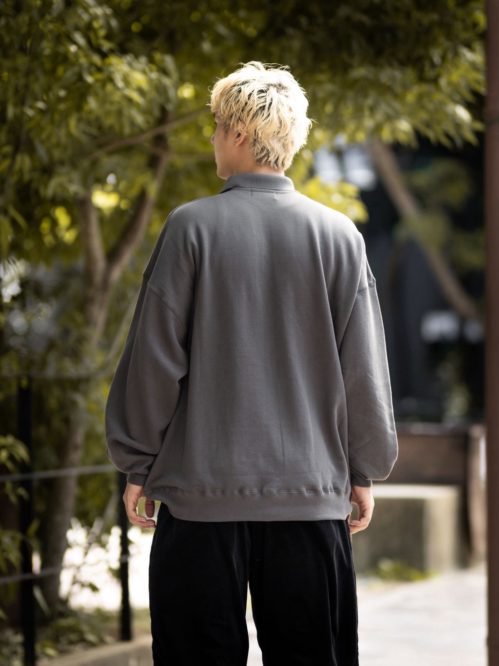 Graphpaper AZUMA Terry Pullover Polo Sweat (GRAY) MARKスタイル！