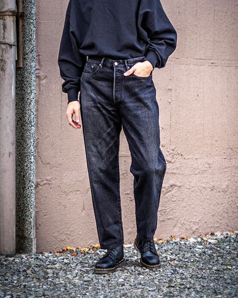 グラフペーパー Selvage Denim Five Pocket Tapered Pants(DARK FADE BLACK) 1月18日(土)新作発売！