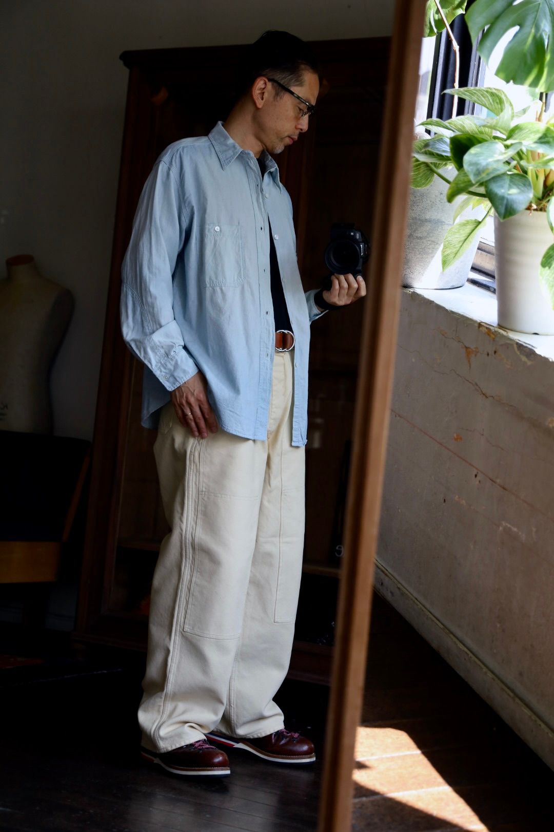 アプレッセ 2025 STYLE2 Vintage Silk Hemp Double Knee Pants(25AAP-04-07)BEIGE