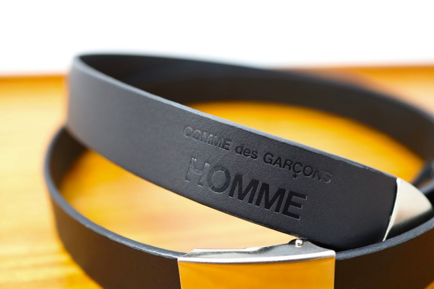 コムデギャルソンオム ステアオイルスムースベルト(HQ-K301-051)BLACK☆2月6日(金)発売！