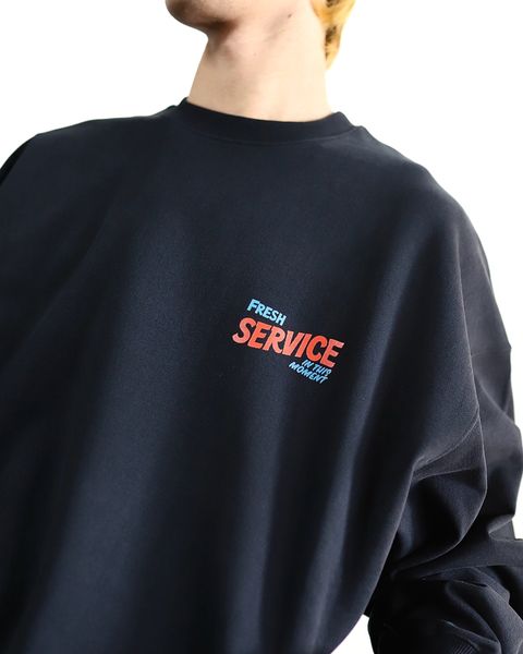 FreshService 24SS CORPORATE PRINTED CREW NECK SWEAT"All Day All Night" style 2024.3.8