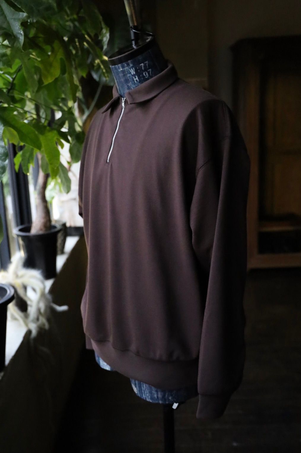 FOUNDOUR - ファウンダ 25AW HALF ZIP LONG SLEEVE SHIRT