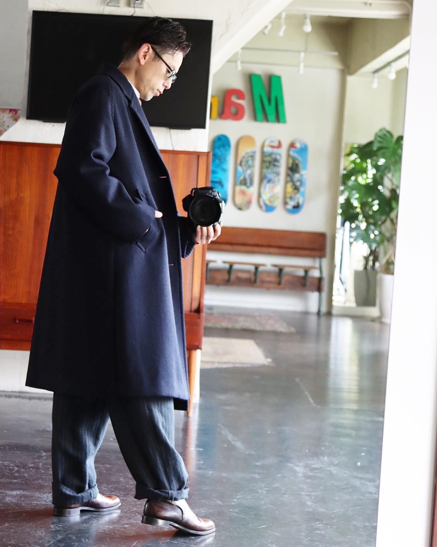 A.PRESSE Chester Coat"NAVY"style.2021.9.18.