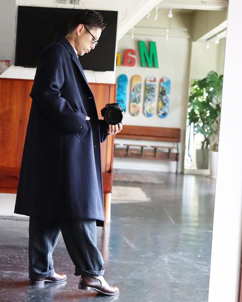 A.PRESSE Chester Coat"NAVY"style.2021.9.18.