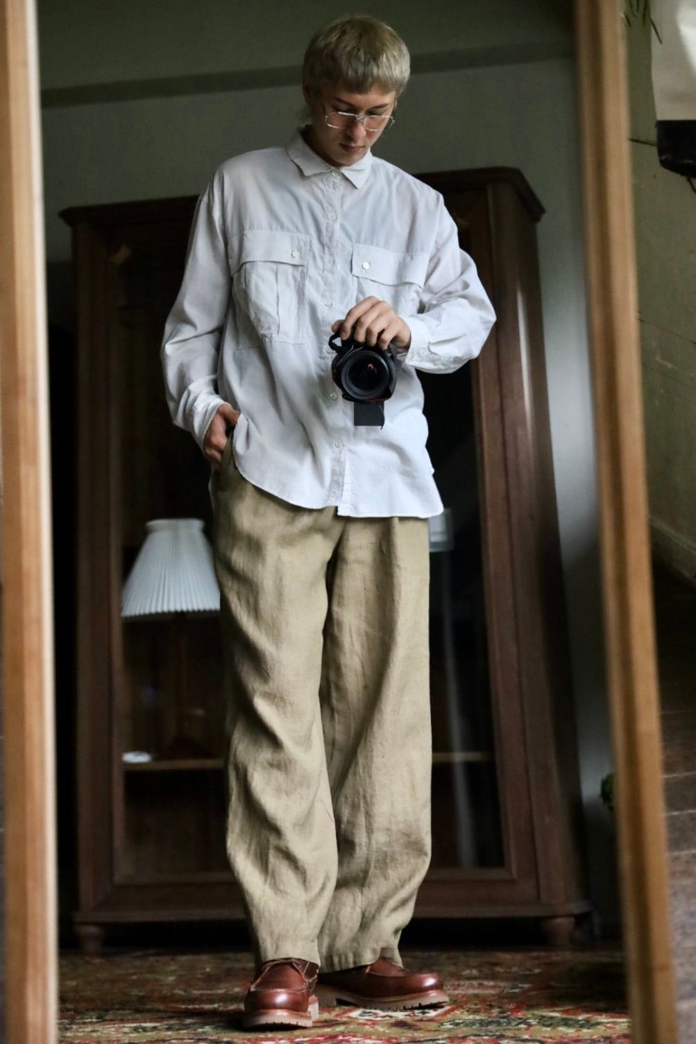YOKE Linen Silk Kersey Double Breasted Blezer PICK UP STYLE