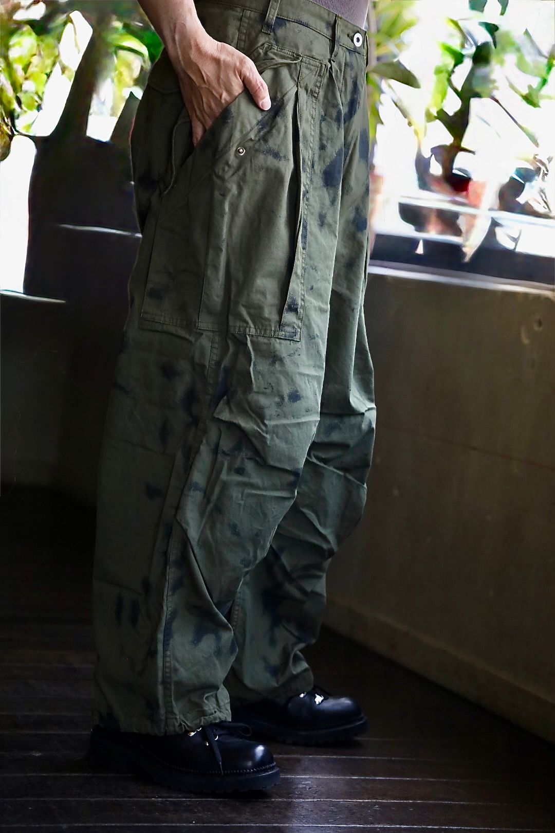 Gurank グランク Poplin camouflage cargo pants(2552)KHAKI/BLACK★新作発売！