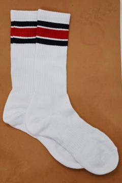 フレッシュサービスソックス 2-PACK MULTI STRIPE CREW SOCKS (FSP263-90199B)RED×BLACK☆7月11日(土)発売！