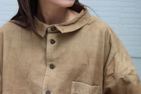 SEEALL 22AW LEATHER OVERSIZED SHIRTS style 2022.9.10