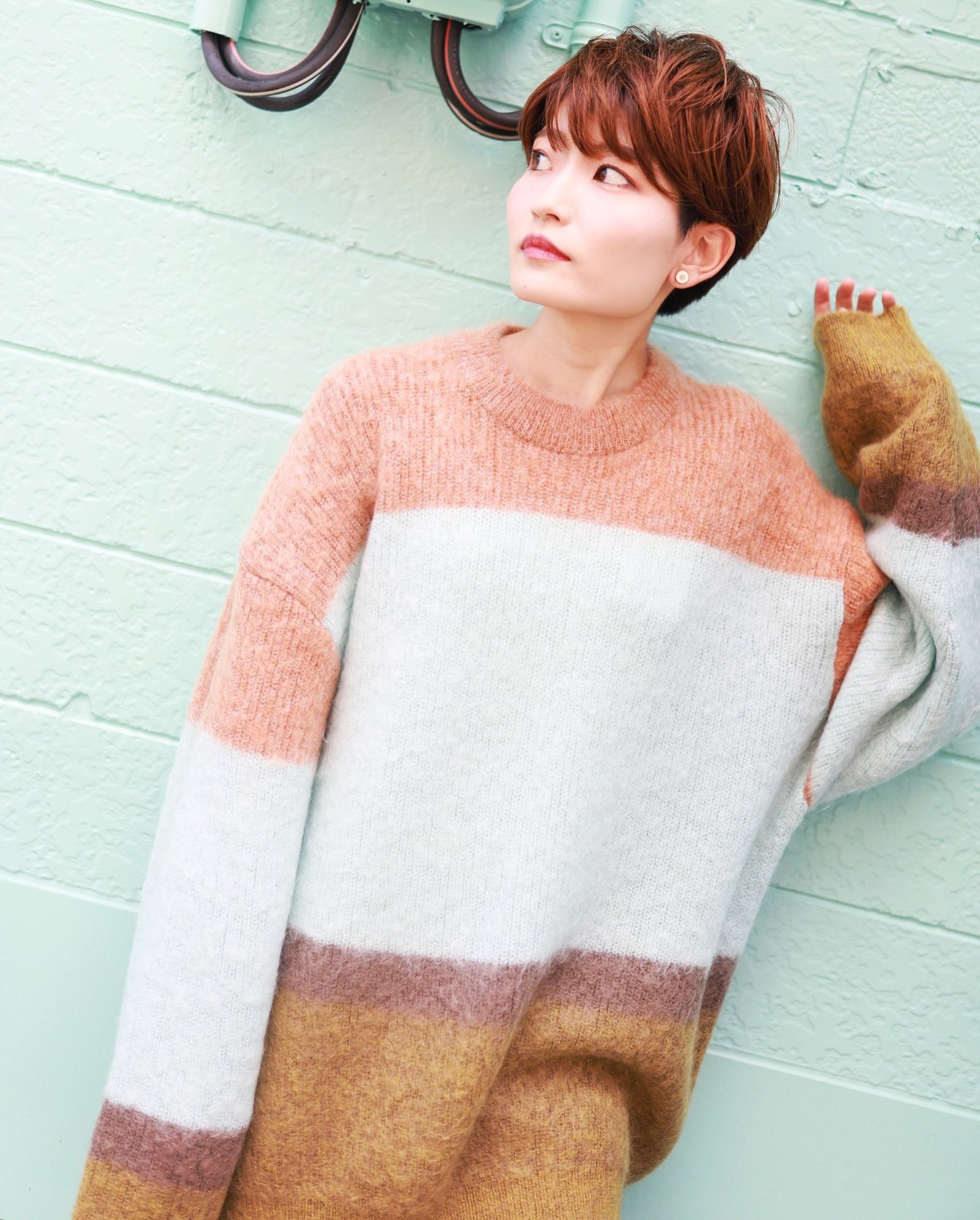 YOKE 新作MOHAIR BORDER CREWNECK SWEATER style.2023.9.2 YOKE 新作MOHAIR BORDER CREWNECK SWEATER style.2023.9.2